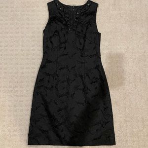 Black Studded Floral Eyelet Dress